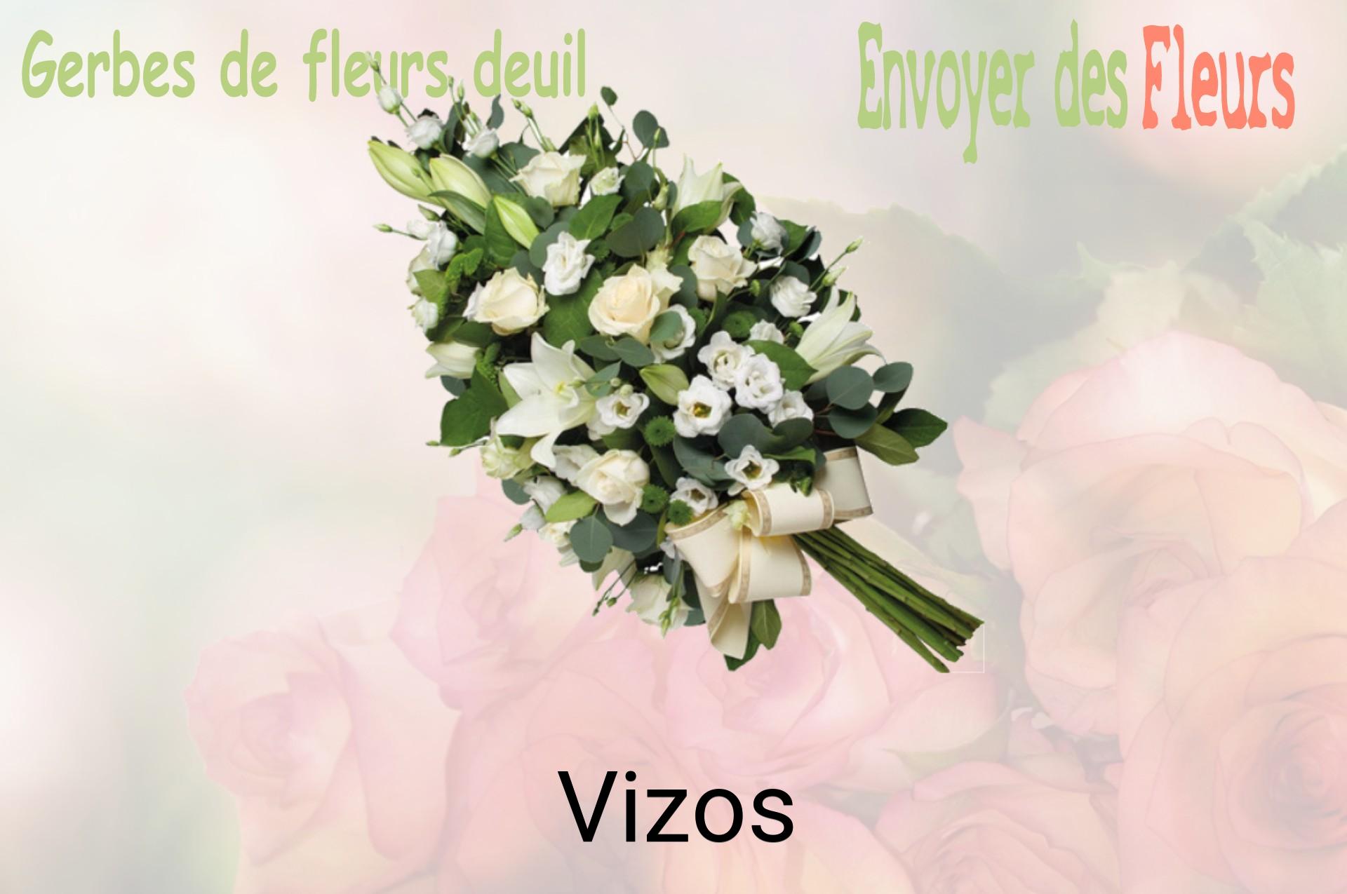 Gerbe de fleurs de deuil livrée à Vizos